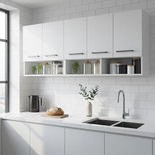 Armário Aéreo Multiuso 5 Portas Design Moderno Bonatto em Oferta na Shopee