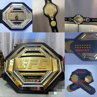 Cinto dourado para competição UFC, tamanho adulto 1/1, cinto dourado, galeria de boxe, lembrança, cinto dourado, present