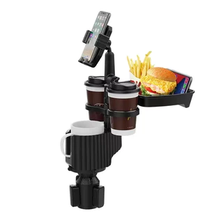 Suporte para tablet de carro, suporte de copo, expansor multifuncional ajustável, suporte para garrafa de beber removíve