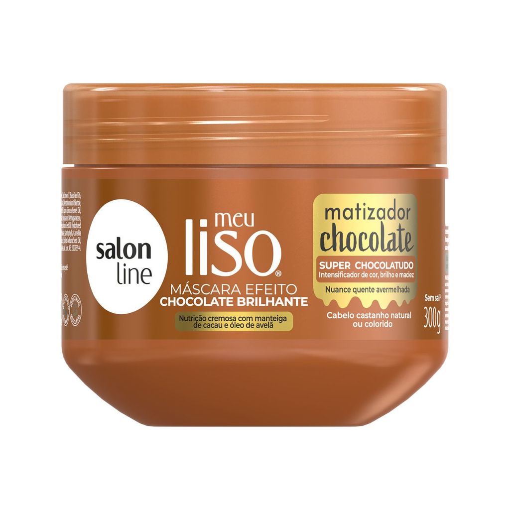 Máscara Salon Line Meu Liso Matizador Chocolate 300g | Shopee Brasil