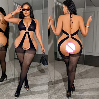 sexy Roupa Interior Collants Macio Pijamas Trajes Camisola bodysuit sleepwear lingerie Crotchless Terno Corpo