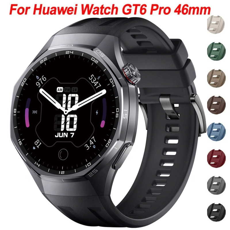 Pulseira De Silicone Para Huawei Watch GT6 Pro 46mm , Esportiva De