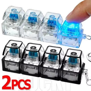 Chaveiro De Teclado LED De 2 Unidades-Brinquedo Sensorial De Clicker De Cristal-Brinquedos De Alívio De Estresse-Gadget
