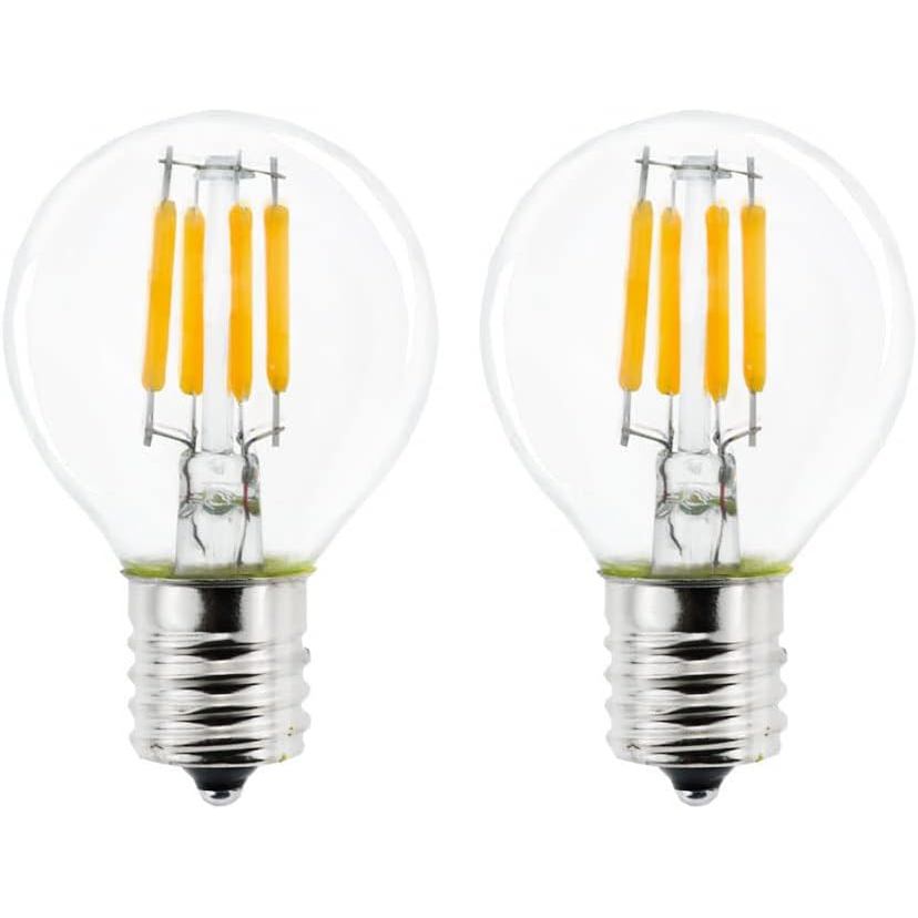 2-Pack E17 Mini Globe Bulb S11 LED Light Bulb,E17 Intermediate Base 4W ...