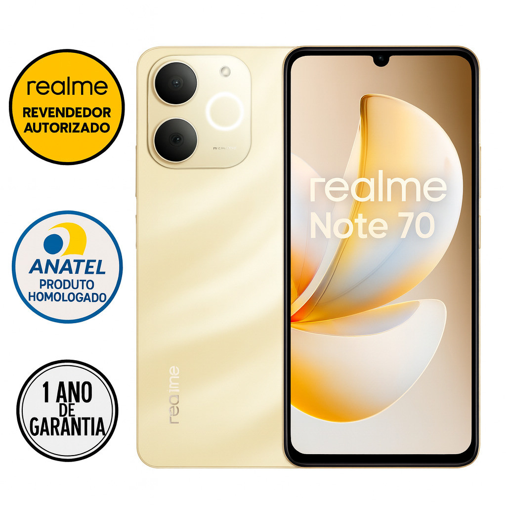 Celular Smartphone Realme Note 70 4G 256/8GB 256/4GB 128GB/4GB Ram