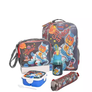 Kit de Mochilas Infantil 6 peças com Lancheira e Estojo Espaço Astronauta em Oferta na Shopee