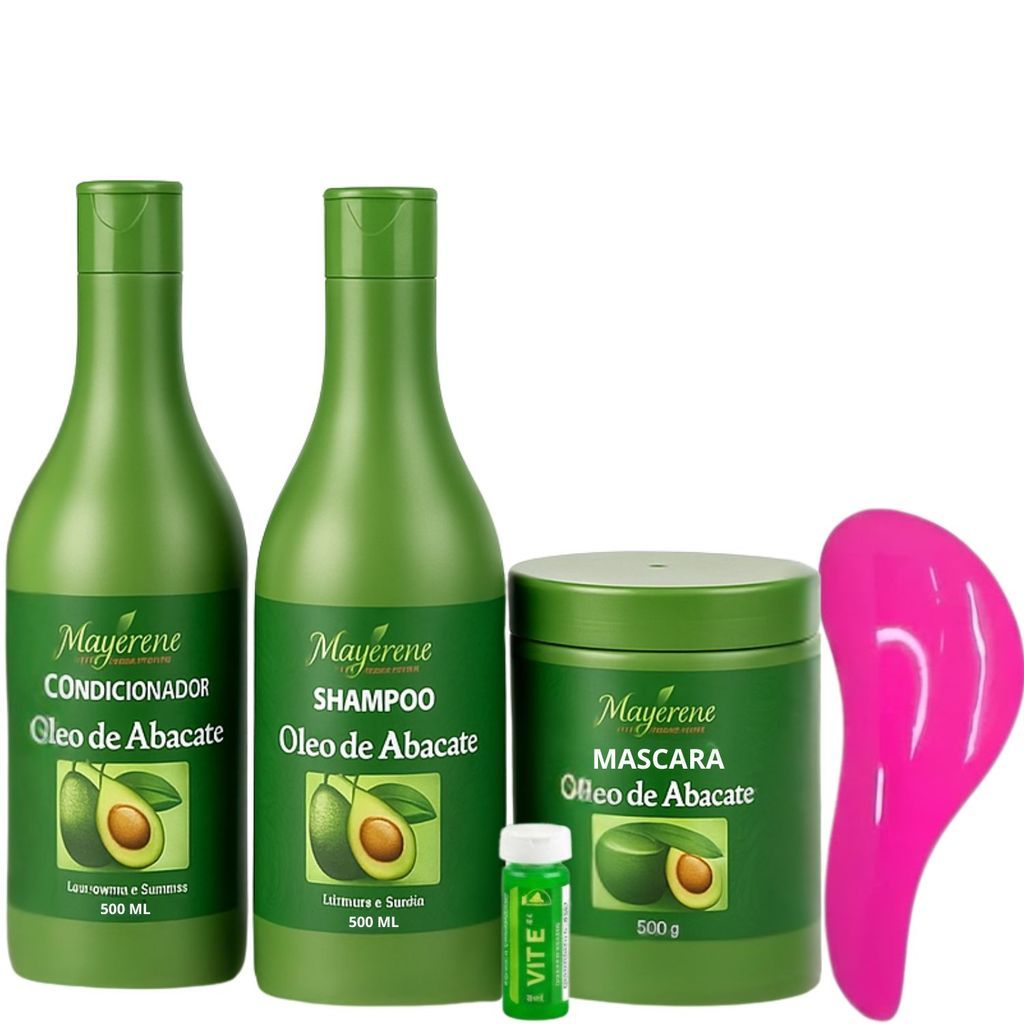Kit Capilar Óleo De Abacate Nutrição Completa Tratamento Cabelo ...