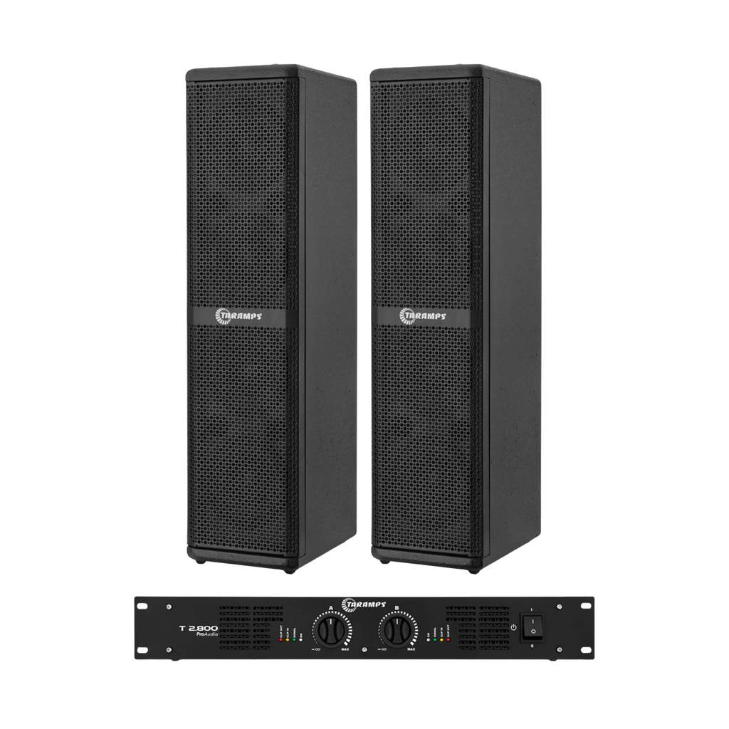 COMP Kit Som Taramps 2 Caixas T400.4 HF 8 Ohms + Amplificador ...