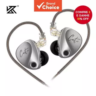 KZ Rodízio Com Fio Fones De Ouvido No Alta Fidelidade 2 Dinâmico High End Ajustável Fone Armadura Equilibrada Monitor Ca em Oferta na Shopee