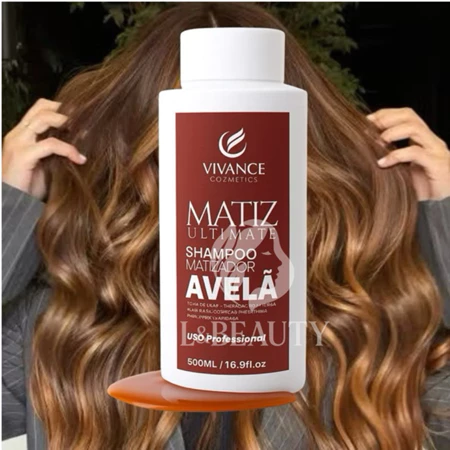 Shampoo Matizador Tonalizante Avelã 300ml Vivance Cosmetics