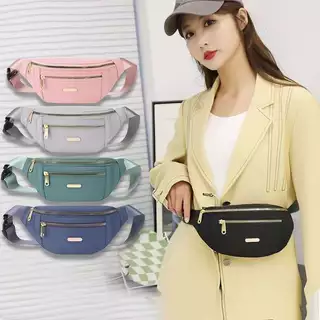 Bolsa Transversal Feminina Pochete em Lona Estilo Coreano Ajustável para Cintura e Peito marisa em Oferta na Shopee