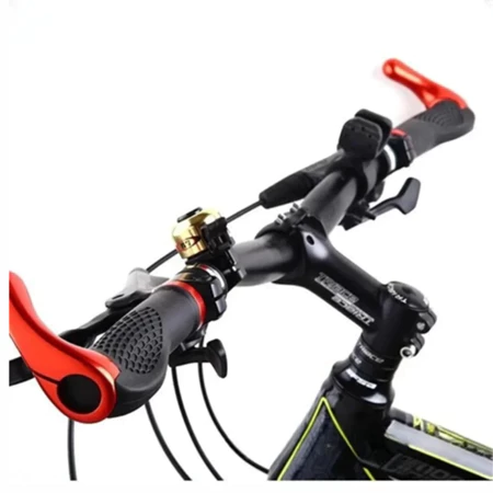 Par de Manoplas Anatômicas Para Bicicletas com Bar End nas Cores Preto, Azul e Vermelho