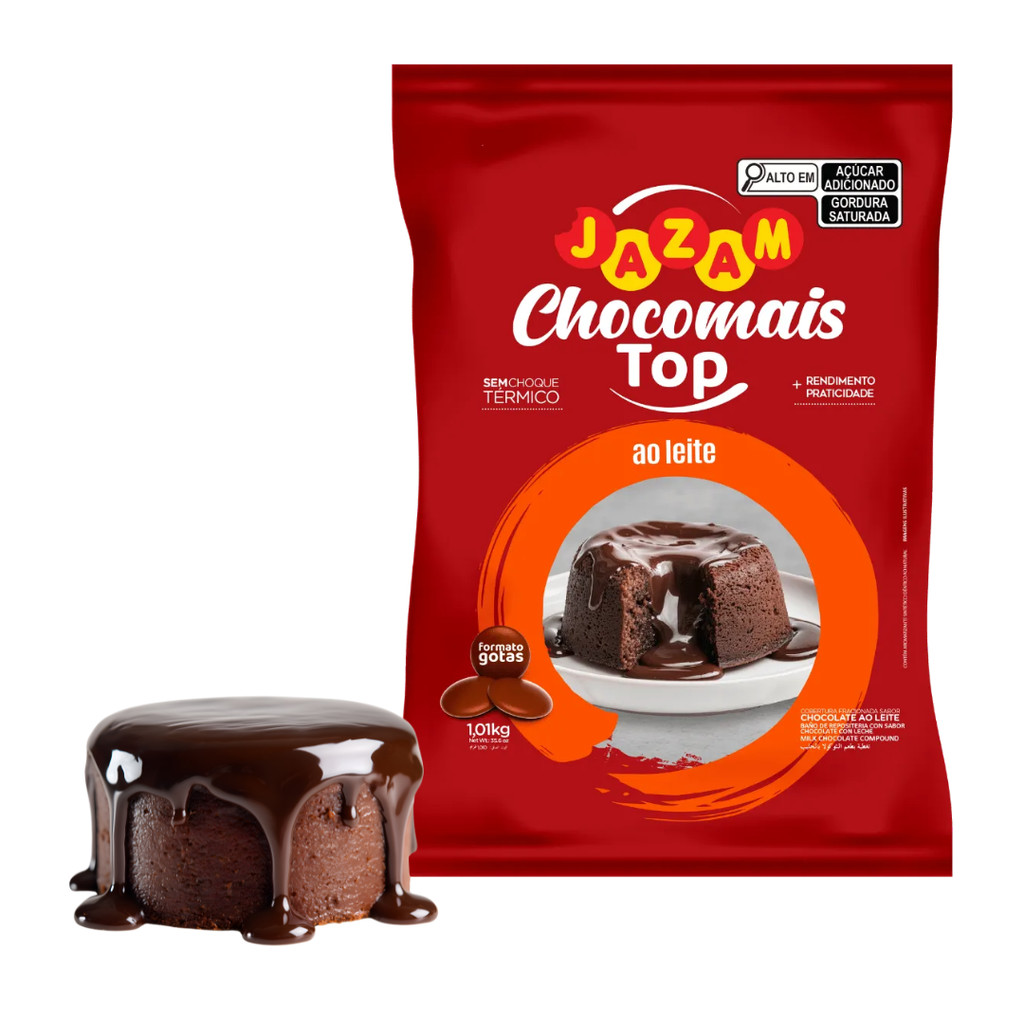 Cobertura Fracionada Chocomais Top Ao Leite em Gotas 1,01kg