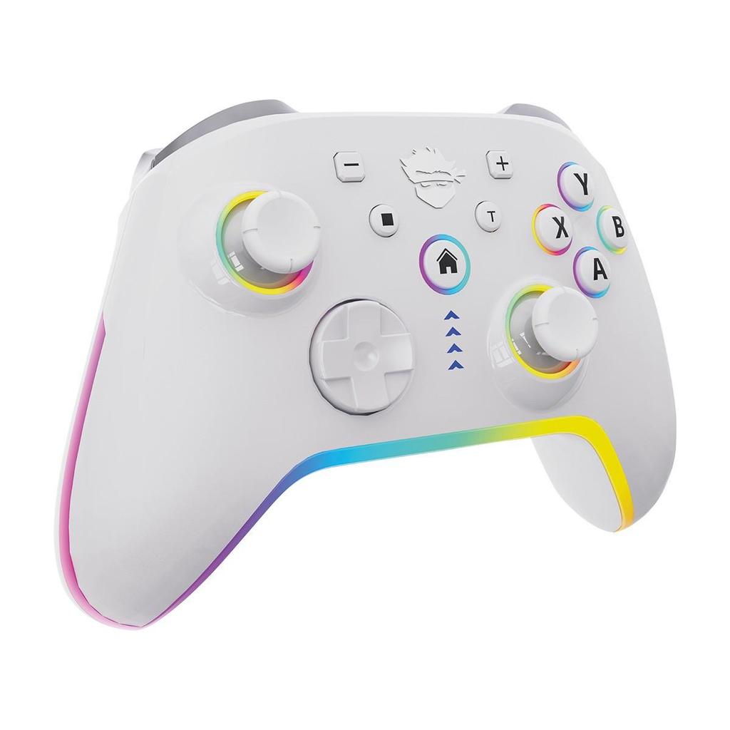 Controle Ninja Sword RGB – Bluetooth, Branco, Multi-Plataforma (PC/Android/iOS/Switch) | Pronta Entrega | BR