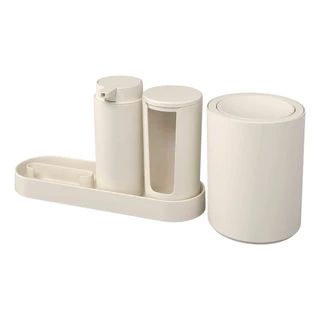 Kit Organização Lixeira 4 Pçs De Lavabo Banheiro Serene Coza em Oferta na Shopee