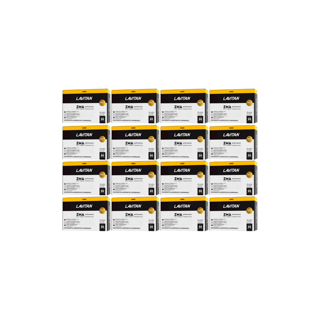 Kit 16 Suplemento Alimentar Lavitan ZMA 30 cmp - Cimed | Shopee Brasil