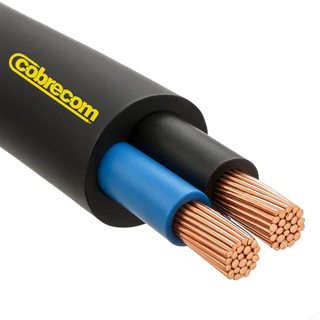 Kit 10 à 50 Metros Cabo Pp 2 X 1,5mm 500V Cobrecom Original Duplo Isolado Extensão Flexível 2 Vias