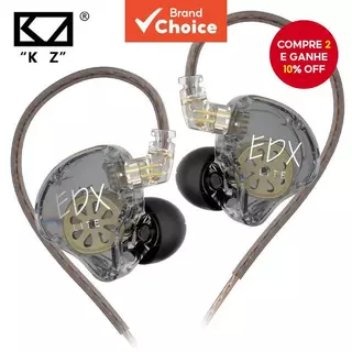 KZ EDX Lite Fones De Ouvido Dinâmicos No Monitor Esporte Cancelamento Ruído Fone Música Correndo em Oferta na Shopee