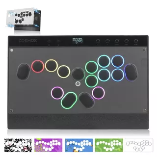 Controle Arcade Haute42 Sem Alavanca Layout Dividido Painel Magnético Fino 
Superfície Ampla Prevenção de Botões Solto
