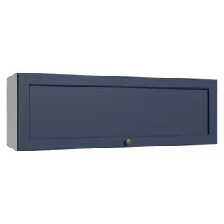 Armário Aéreo 100 cm 1 Porta Basculante Branco/Azul Vik Madesa em Oferta na Shopee