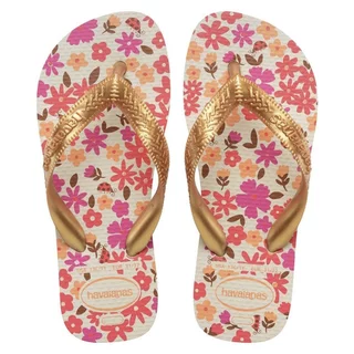 Havaianas Kids Flores Bege/Dourado em Oferta na Shopee