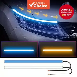 2PCS Luz de Sinalização Direcional para Carro, Luzes Laterais DRL, faixa de LED, Acessórios Automotivos. em Oferta na Shopee