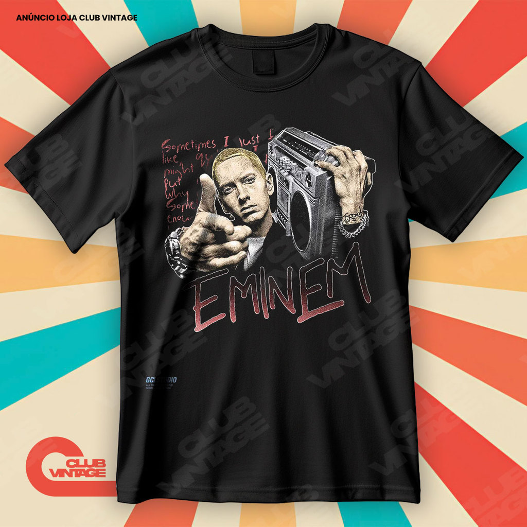 Camiseta Rapper Eminem Blusa Camisa Rap 100% Algodão | Shopee Brasil