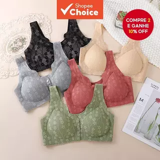 Sutiã Esportivo com Fechamento Frontal para Enfermagem - Conforto Sem Costura para Mães | Respirável e Suporte. em Oferta na Shopee