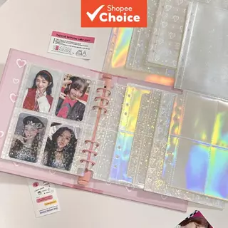 A5 Pasta A Laser Dentro Da Página Coração Flor Estrela Photocard Mangas Álbum Recarga Páginas 4 Grade Lomo Cartão Coleçã em Oferta na Shopee
