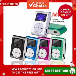 Novo Reprodutor De MP3 Portátil Hifi , Mini Tela LCD Digital , Música Esportiva , Suporte Para Cartão SD Com Cabo em Oferta na Shopee