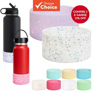 Protetora de Silicone Brilhante para Garrafa Aquaflask Hydro Flask 12oz-40oz, reduz dentes. em Oferta na Shopee