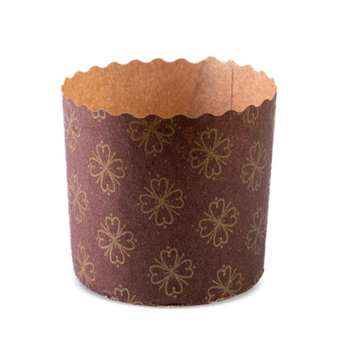 Forma De Papel Forneável Para Panetone Marron 100g Pct C/ 10