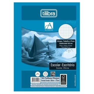 Bloco Papel Almaço Quadriculado 5X5 Academie 16 Folhas TILIBRA