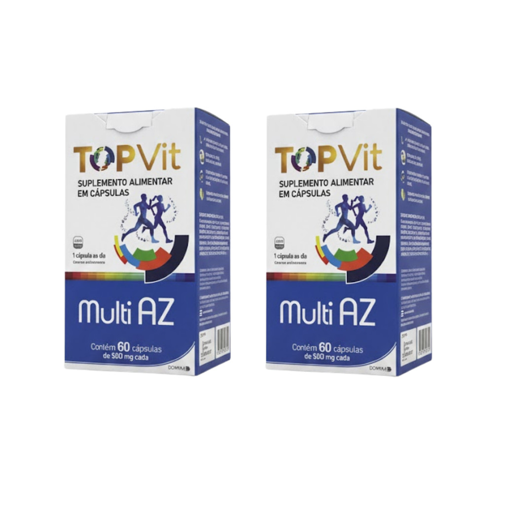 2x Multivitamínico completo A Z Topvit | 120 Cápsulas Polivitamínico ...