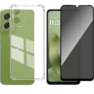 Capa Case Capinha Anti Impacto Para Moto G06 + Película 3D Privacidade