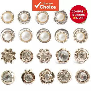Conjunto De 10 Peças De Abotoaduras De Moda De Alta Qualidade Para Decoração De Vestuário Estilo Exclusivo em Oferta na Shopee