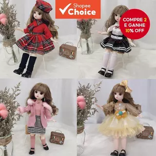 Boneca BJD 30CM Com 21 Articulações Vestido De Princesa Conjunto De Brinquedos E Roupas DIY Presente De Natal em Oferta na Shopee