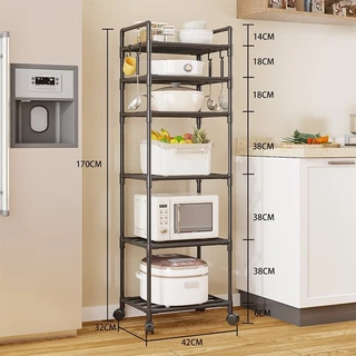 Prateleiras Multiuso Estante Organizador Armazenamento Para Cozinha E Banheiro 6 Camadas Com Rodinhas Resiste em Oferta na Shopee