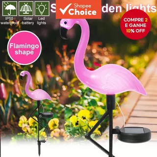 Luz Solar Flamingo Rosa De Pátio De Jardim À Prova D'água LED Com Luzes Lâmpada De Solo em Oferta na Shopee
