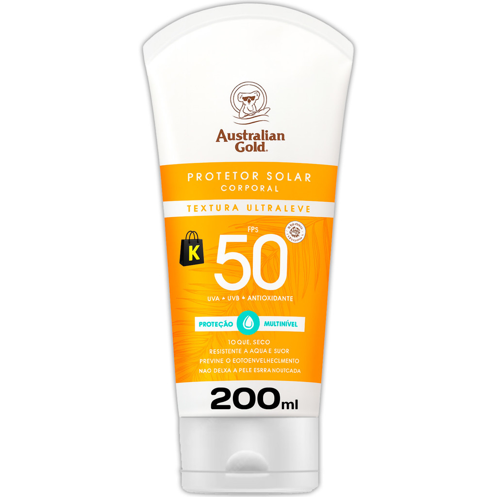 Protetor Solar Australian Gold Creme Hidratante Toque Seco 50 200g ...