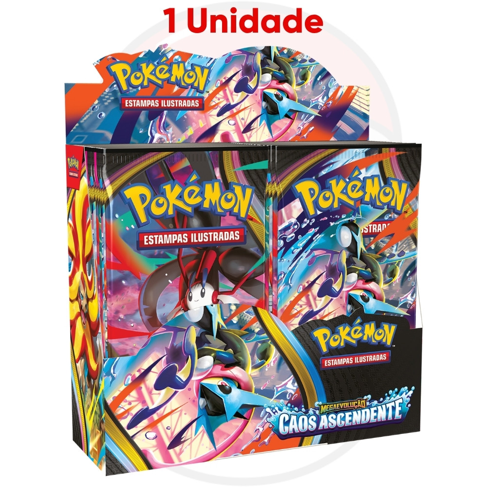 BOOSTER BOX MEGAEVOLUÇÃO CAOS ASCENDENTE ME04 COPAG POKÉMON TCG