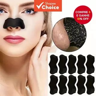 10/20/30/50 Pcs Tiras De Nariz De Cravo De Carvão De Bambu-Limpeza Profunda De Poros , Remoção De Acne E Brilho Da Zona em Oferta na Shopee