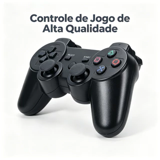 🎮 Controle PC / PS3 / PS4 Sem Fio Bluetooth | Motor Duplo Vibração Bateria 350MA Precisão Alta