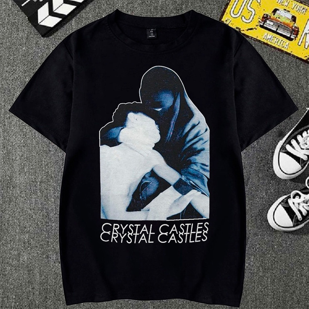 Camiseta Básica Algodão Camisa Crystal Castles Banda Gótico