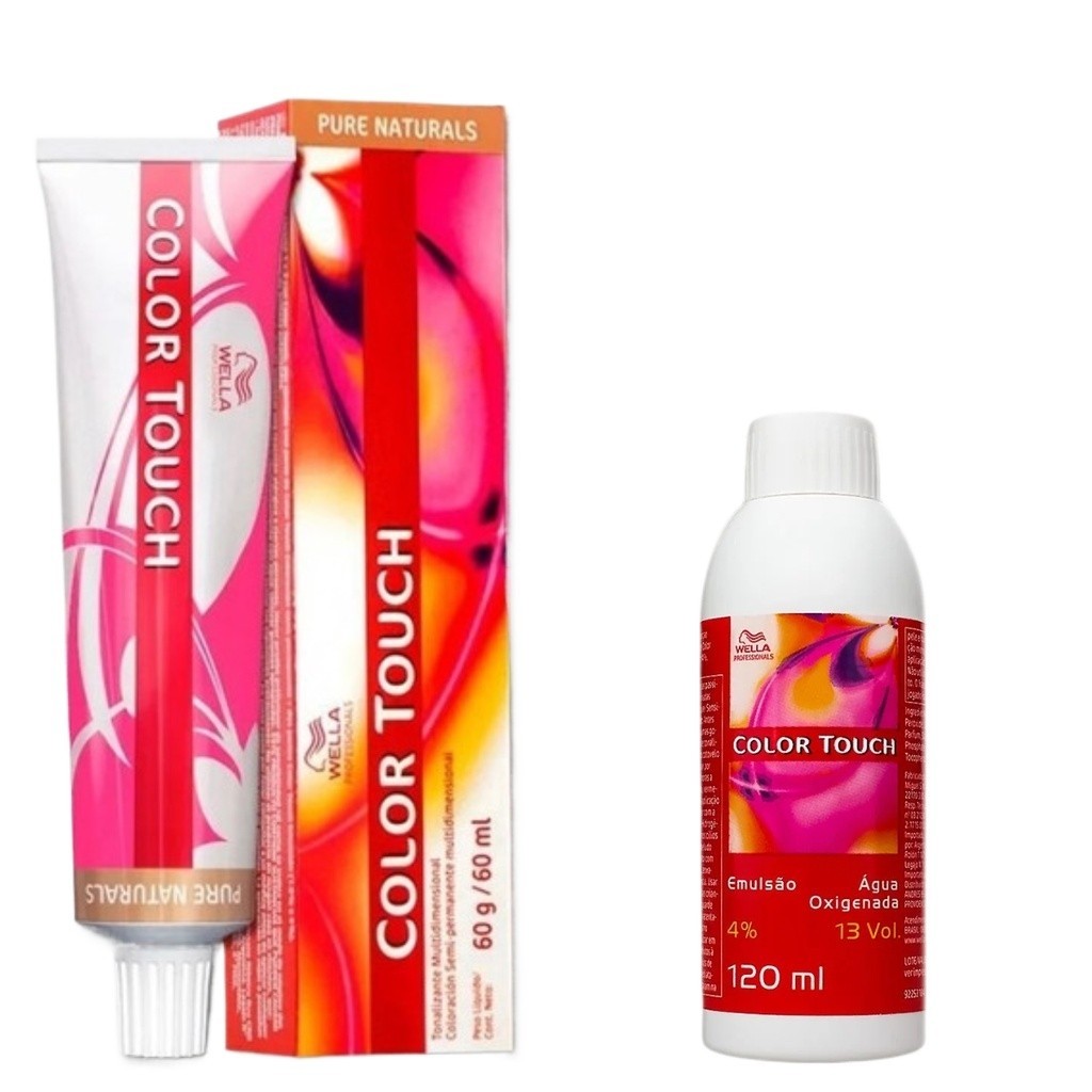 Tinta Cabelo Color Touch Wella Sem Amônia + Emulsão 4% 13vol | Shopee ...