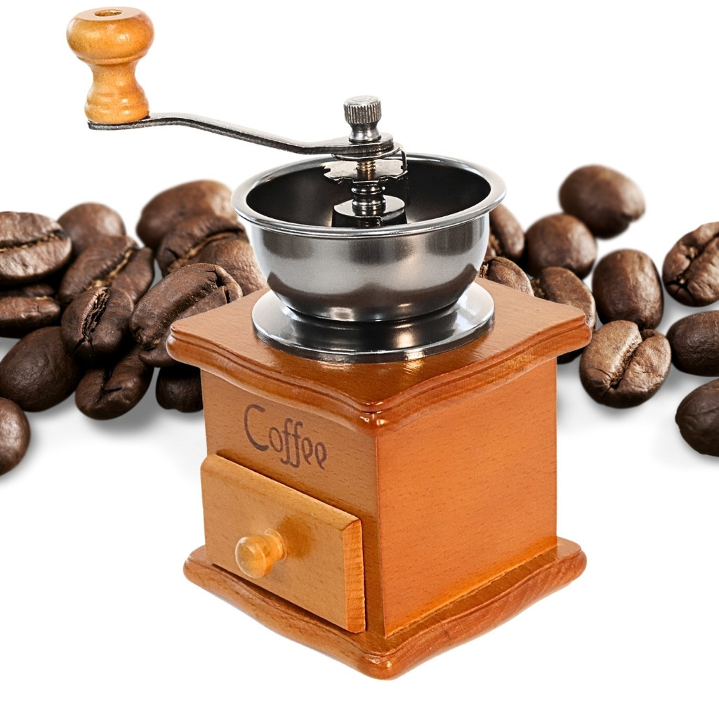 Moedor De Café Manual Com Gaveta E Ajuste De Moagem Artesana