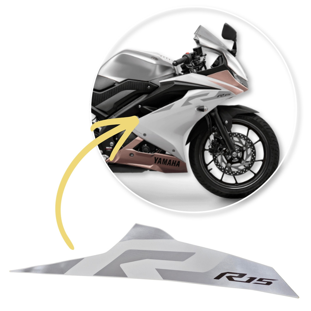 Adesivo Emblema Lateral Direito Yamaha R15 2026 Branca | Shopee Brasil