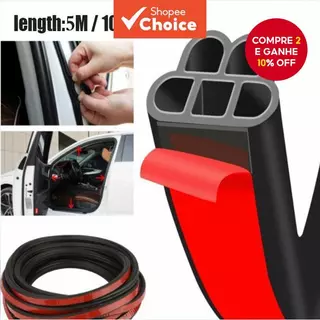 5 10M L Forma Tira De Vedação Do Carro Espuma À Prova De Som Engrossado Anti Ruído Borracha Porta Janela Borda Guarda em Oferta na Shopee
