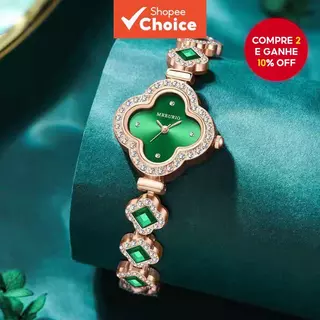 Relógio Elegante de Trevo de Quatro Folhas para Mulheres | Design Coreano, À Prova D'Água | Presente Perfeito. em Oferta na Shopee