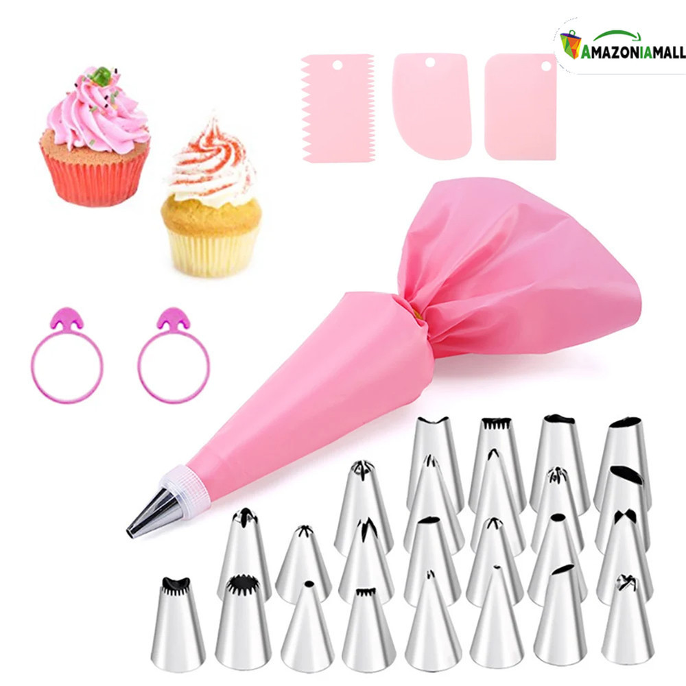 Kit Confeiteiro 24 Peças - Sacos Reutilizáveis Premium e Bic